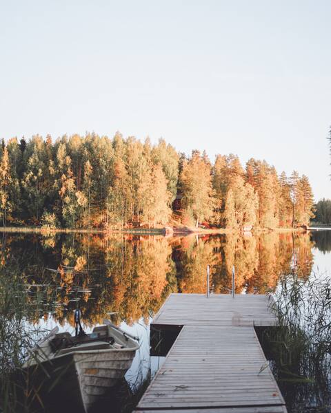 Cabin on a fishy lake