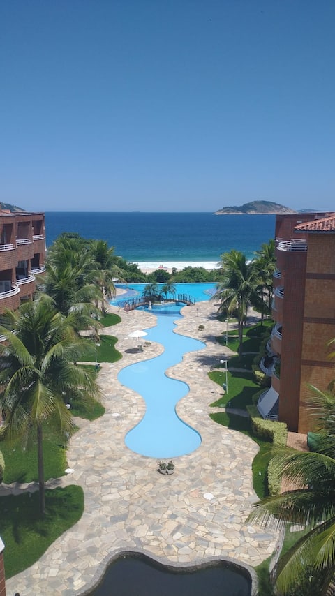Apto Pé na Areia Condomínio Oceanside Camboinhas