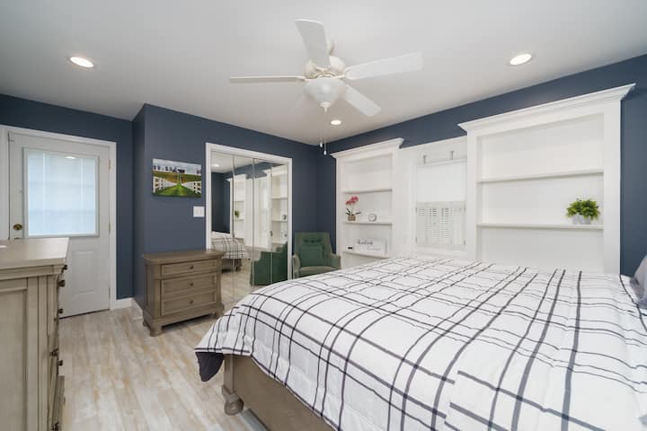 Newly furnished King size bed with walkout and TV