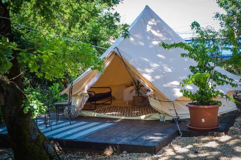 Beautiful Tent+Pool in a Green Oasis