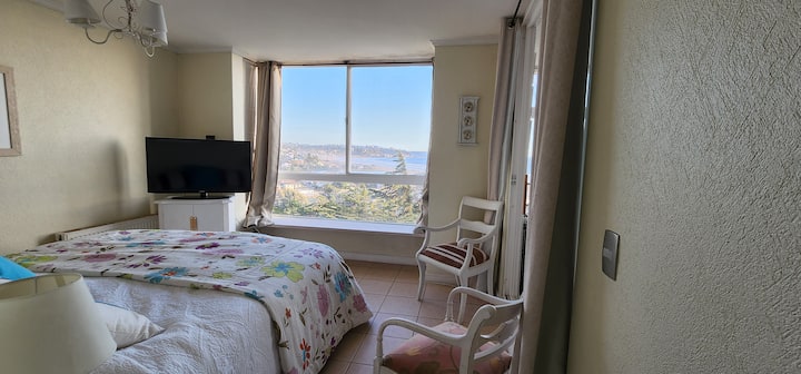 Master Bedroom with a nice ocean view
