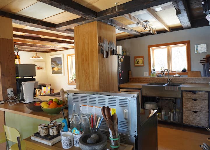 Unique artist's sun filled farmhouse meets loft