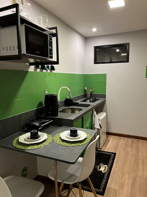 Popular Airbnb listing: Nogueira loft exclusivo (green lounge) in Rio De Janeiro