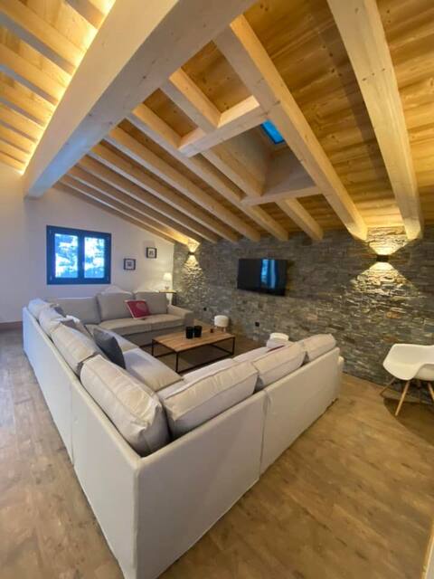 Mountain chalet with 2 apartments for 26