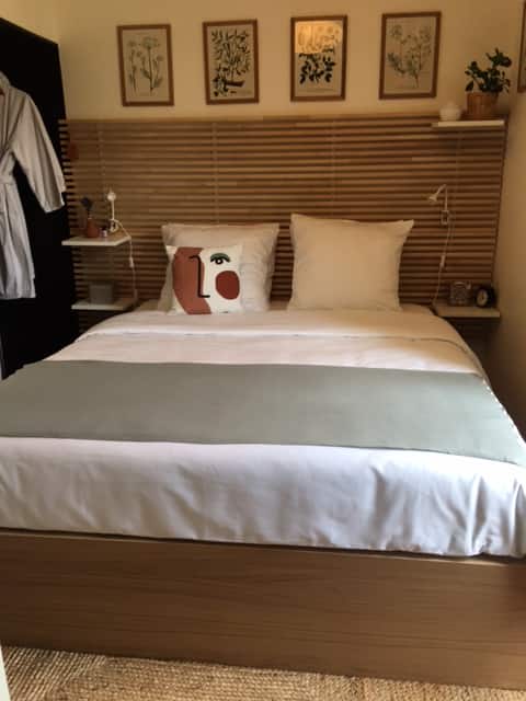 Pleasant townhouse located opposite the church.