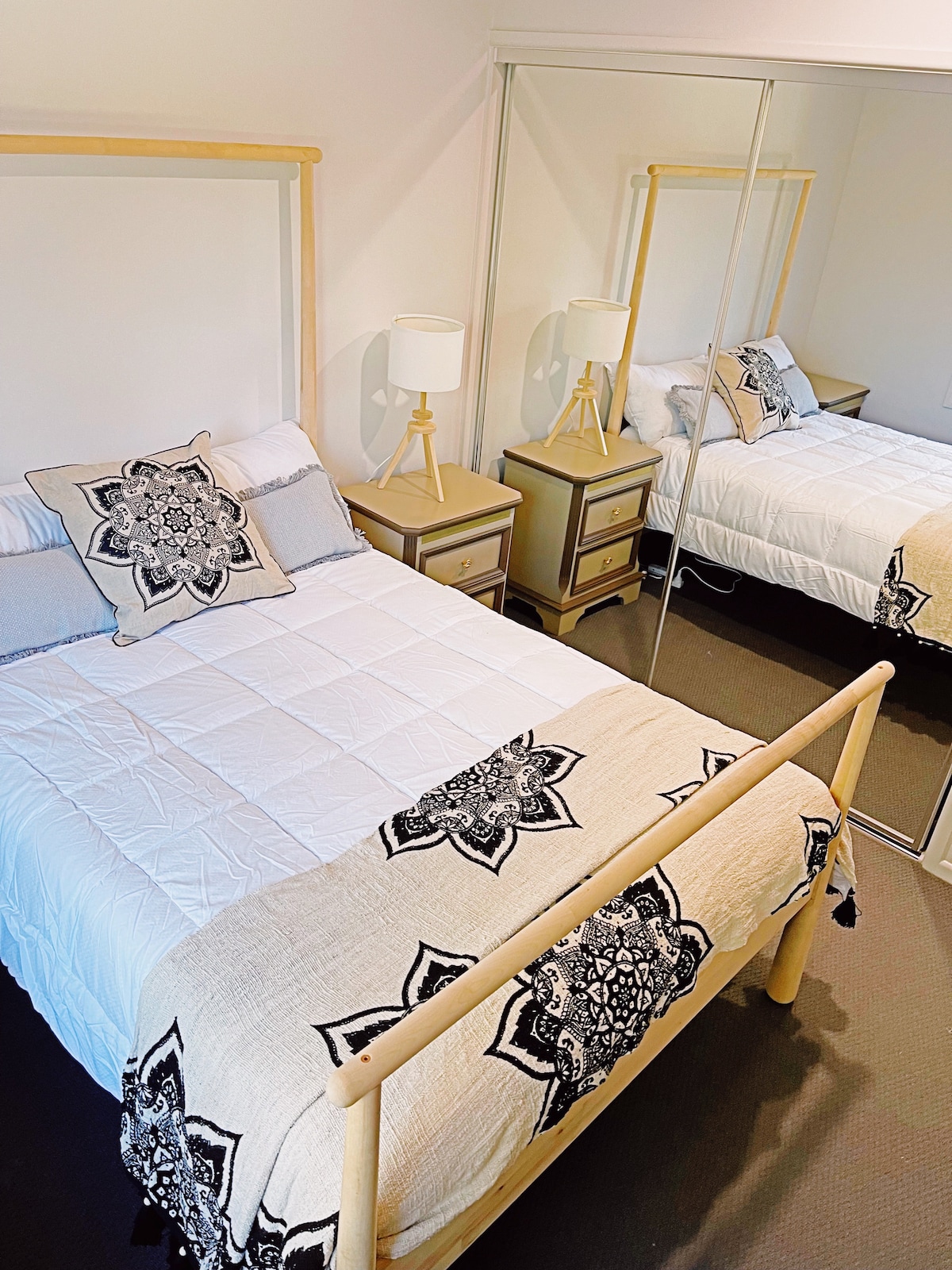 The beautifully appointed mandala room 