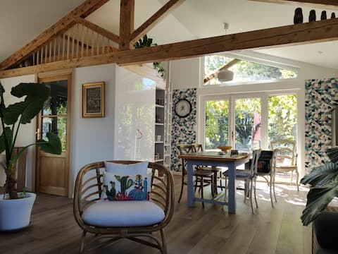 Little private house and his garden