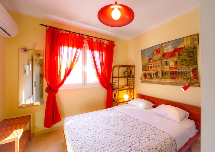 Bedroom 2 with queen-size bed and big closet