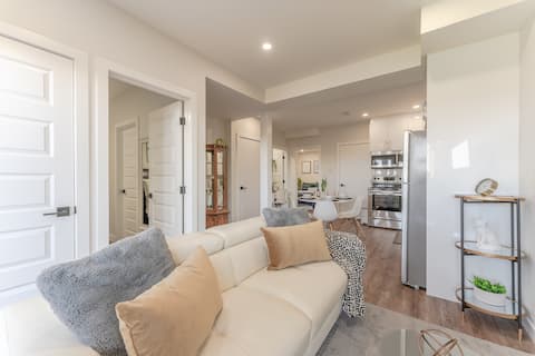 Popular Airbnb listing: Enjoy this Brand New Cozy 2BR Guest Suite in YYC! in Seton