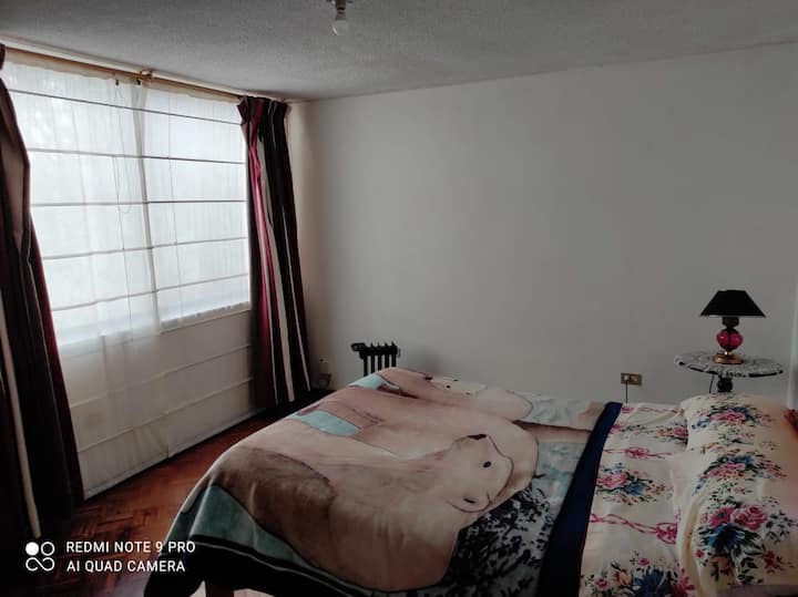 לחדר יש חדר רחצה פרטי משלו, המשקיף על הגן ושירת הציפורים 