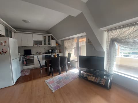 Sunny attic by the Arda River