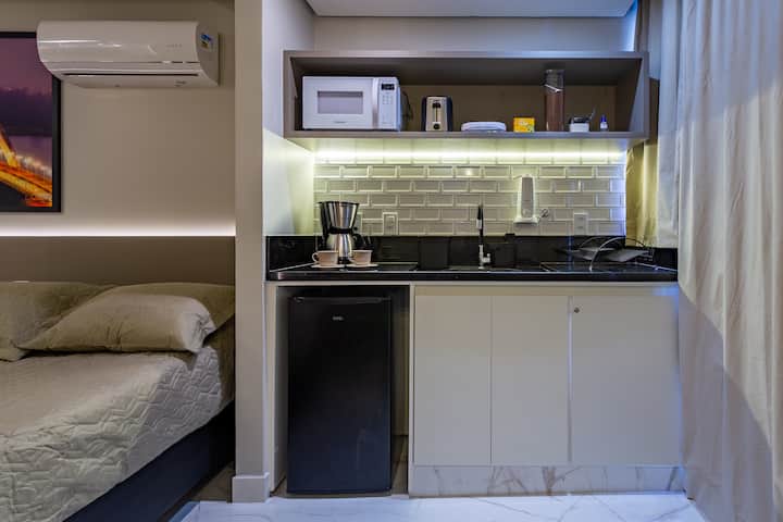 Flat Excelente Localização - Andar Alto - Wi-fi - Brasil