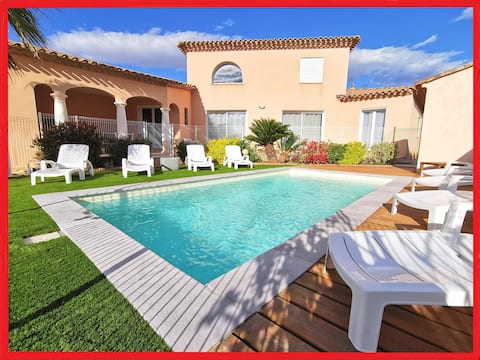 5min from the beaches "La Villa Sun" heated pool