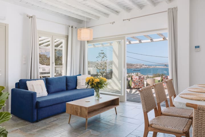 Mykonos Lagom 4 SeaViewApartment2bd-180SunsetBar!