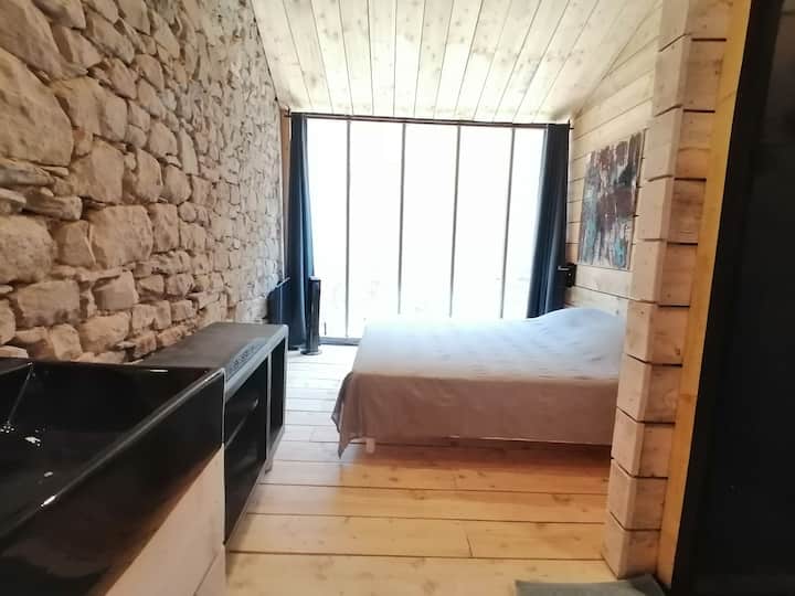 Синя спалня с 1 легло 160 x 200