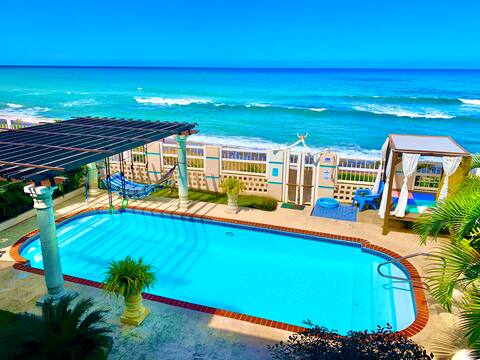 Caribbean dream house on the beach