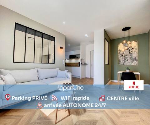 Chic apartment in the center of town priv. parking