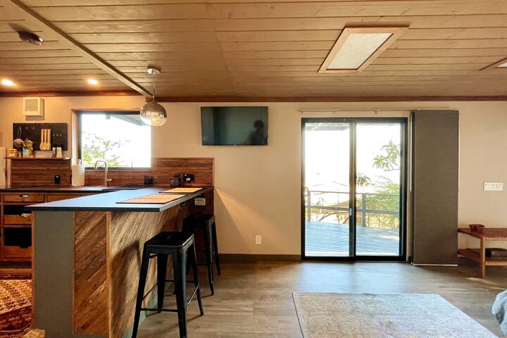 Tranquil Mid Century Studio with Deck and Views!