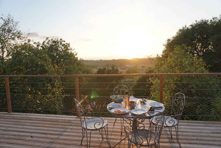 Perched on the heights of Saint Emilion.