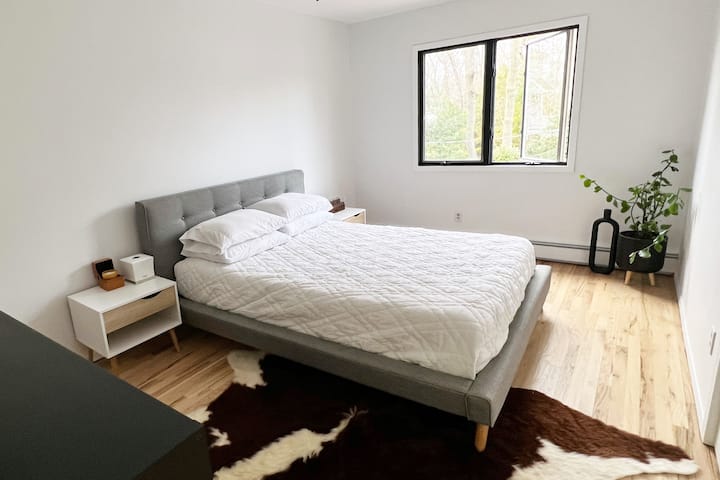 חדר אורחים עם מיטת קווין סייז