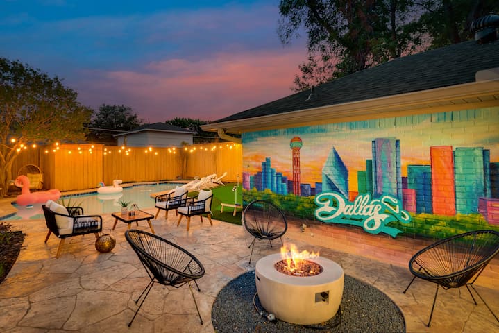FIFA-Ready Dallas Oasis • Pool, Hot Tub, Firepit