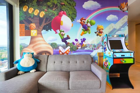 Nintendo Theme-Adelaide CBD-King Bed-Gym