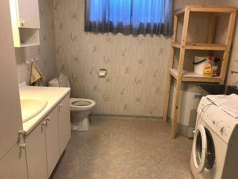 Successful Airbnb property: Cozy basement apartment with private outdoor area in Kvam Herad