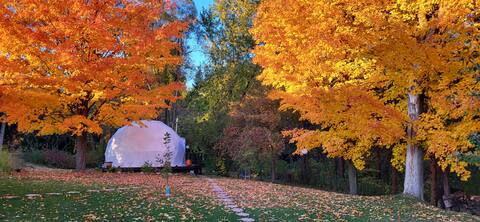 Four season glamping dome under the stars