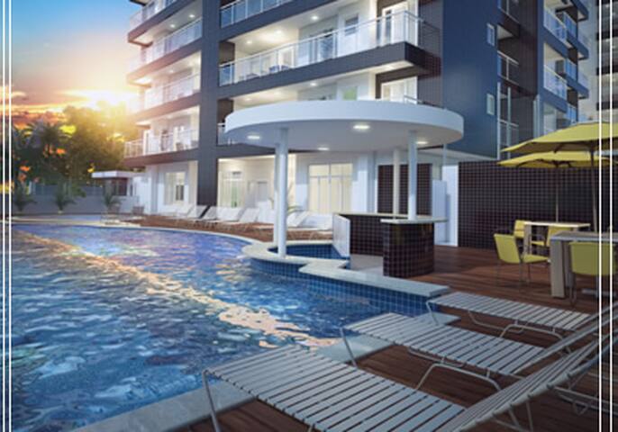 Entire home with 3 bedrooms in Bertioga - Apartment , full clubhouse, balcony, barbecue.