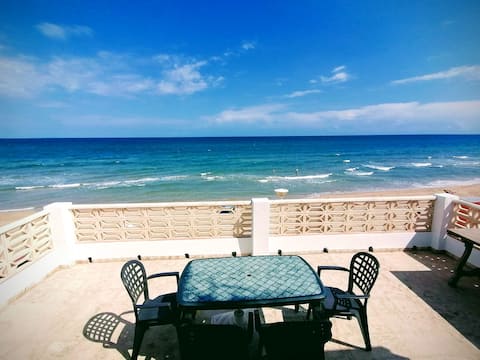 Large terrace with stunning sea views