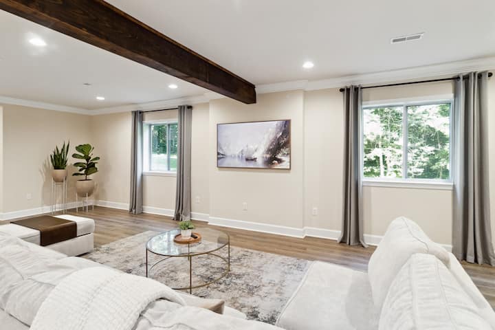 65'' smart TV in the living room