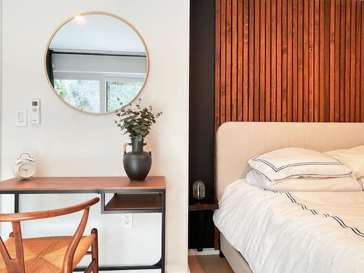 Dedicated desk for work, writing, drawing 