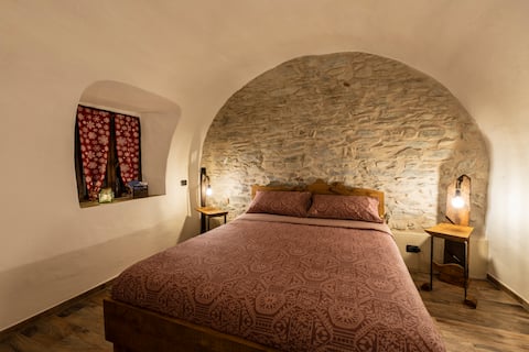 Romantic bedroom, heart of mountain