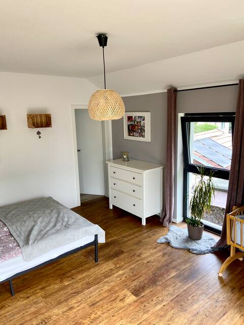 Modern, cozy room with private bathroom