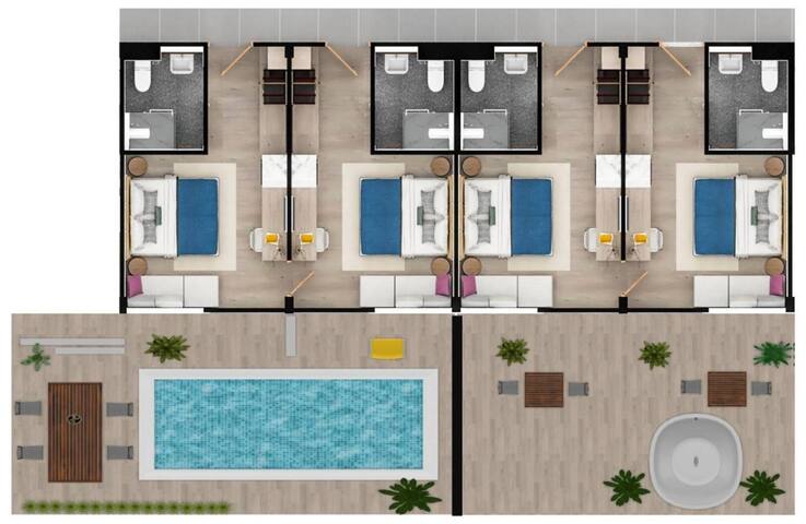 Family 4 BR Private Pool & Terrace, BTS Onnut gallery image 5