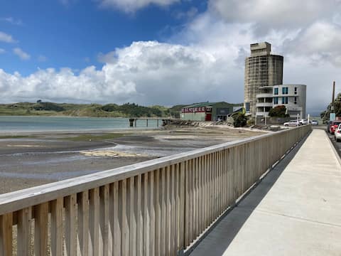 Popular Airbnb listing: Raglan Silos - Waters Edge apartment in Waikato District South West