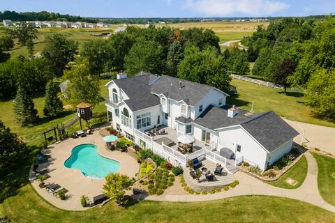 Spacious home set on an acreage with a pool