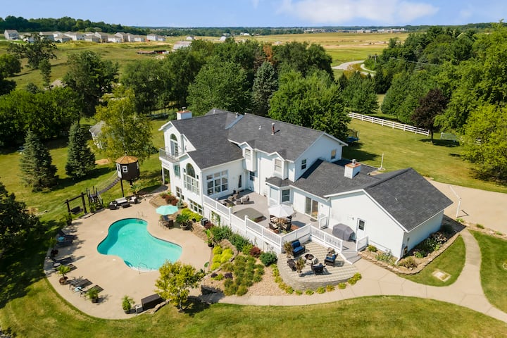 Spacious home set on an acreage with a pool