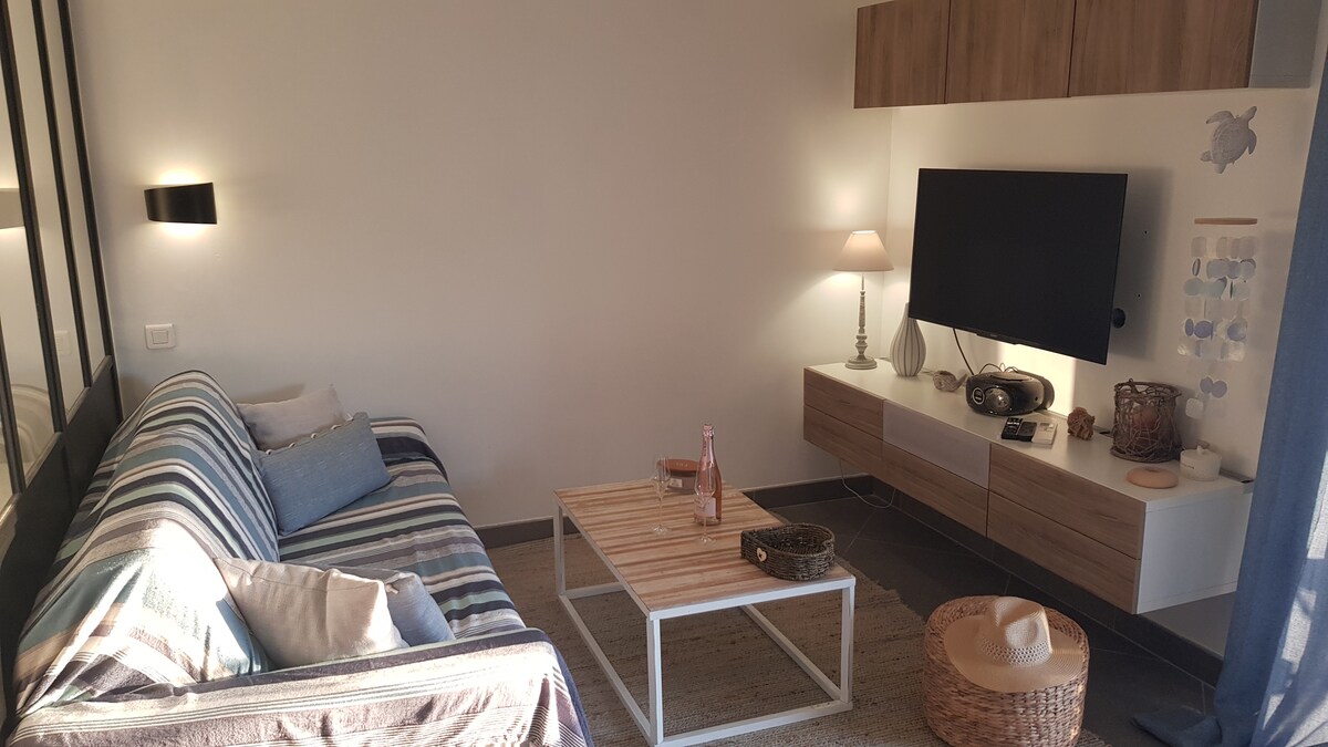 Popular Airbnb listing: Beautiful apartment with sea view, close to the beach in Le Pradet