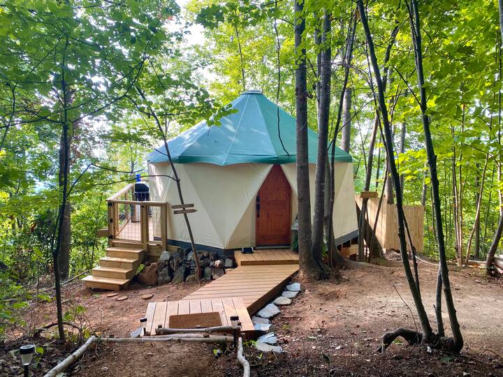Walk to a Waterfall Off Grid Nature Experience Yurts for Rent in Marion North Carolina United States Airbnb