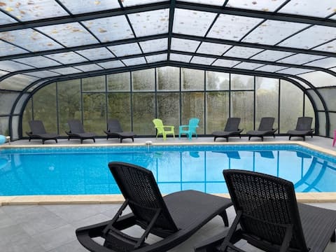 Family home with indoor pool