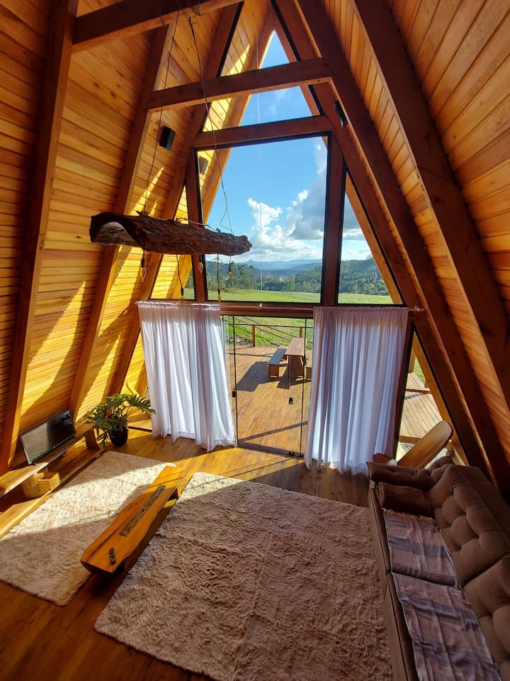 Cabin with Hydro and view of a wonderful valley.