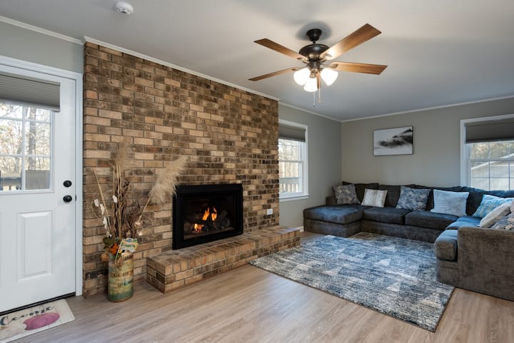 Foyer au gaz télécommandé avec sortie de chauffage !