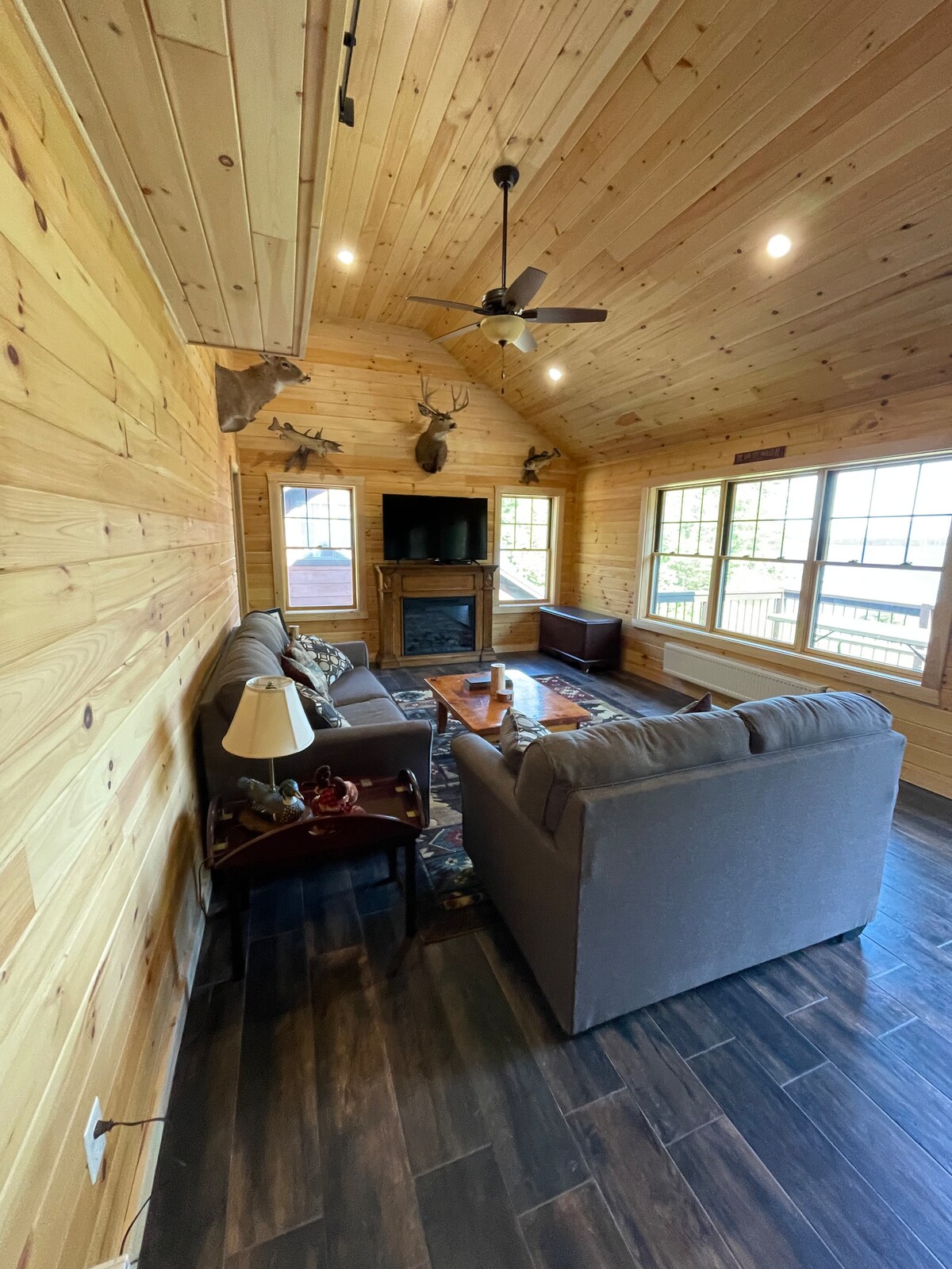 סלון עם ספה נפתחת בגודל מלא