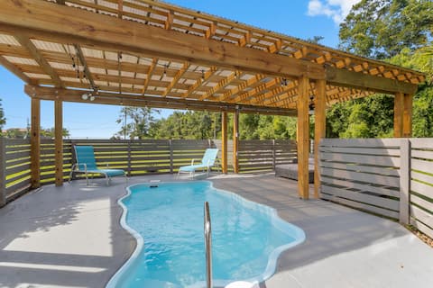 Stunning Custom Home. Walk to Beach.  Heated POOL!