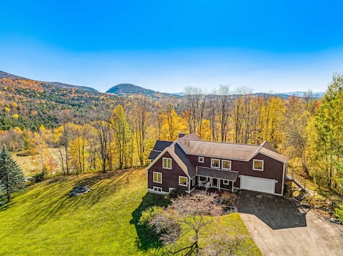 Huge Waterbury home near Stowe with views/sauna