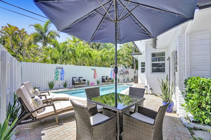 Heated Pool! 5 Bedrooms+1 Mile To Beach/Las Olas!