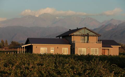 House among vineyards overlooking the Cordillera