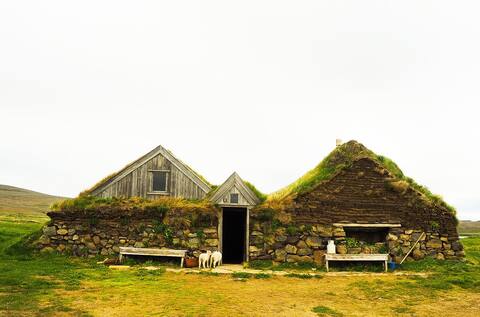 Original restored turf farmhouse in the highlands