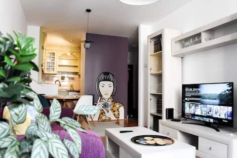 Central location and free underground parking